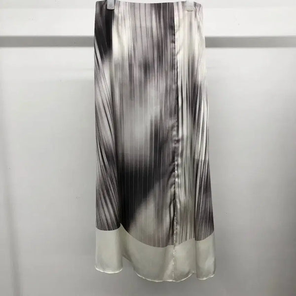 [BUNJANG] Low Classic Slit Printing Long Skirt / 로우클래식 슬릿 프린팅 스커트 55