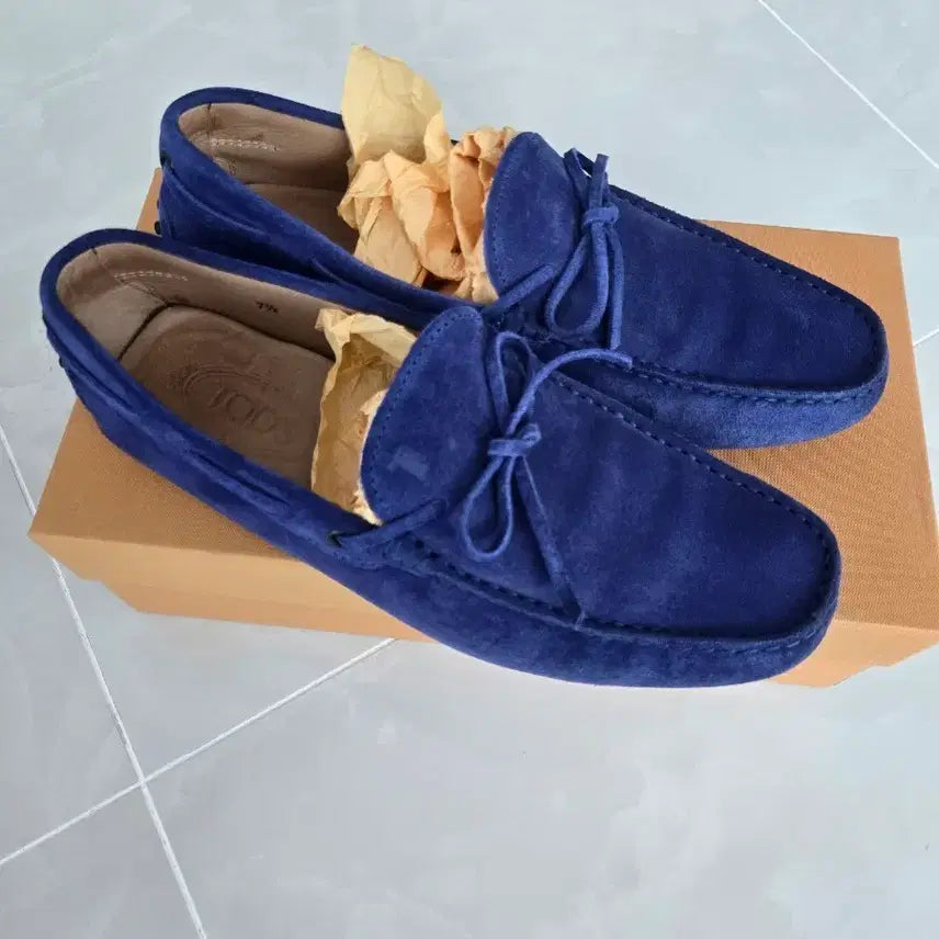 [BUNJANG] Tod's Gommino Suede Loafers Blue / 2회착용 ) TOD'S 토즈 고미노 스웨이드 로퍼 블루 (7.5)