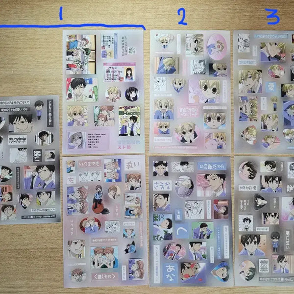 [BUNJANG] Ouran High School Host Club Deco Sticker Set / 오란고교 호스트부 다꾸 스티커 판매합니다.