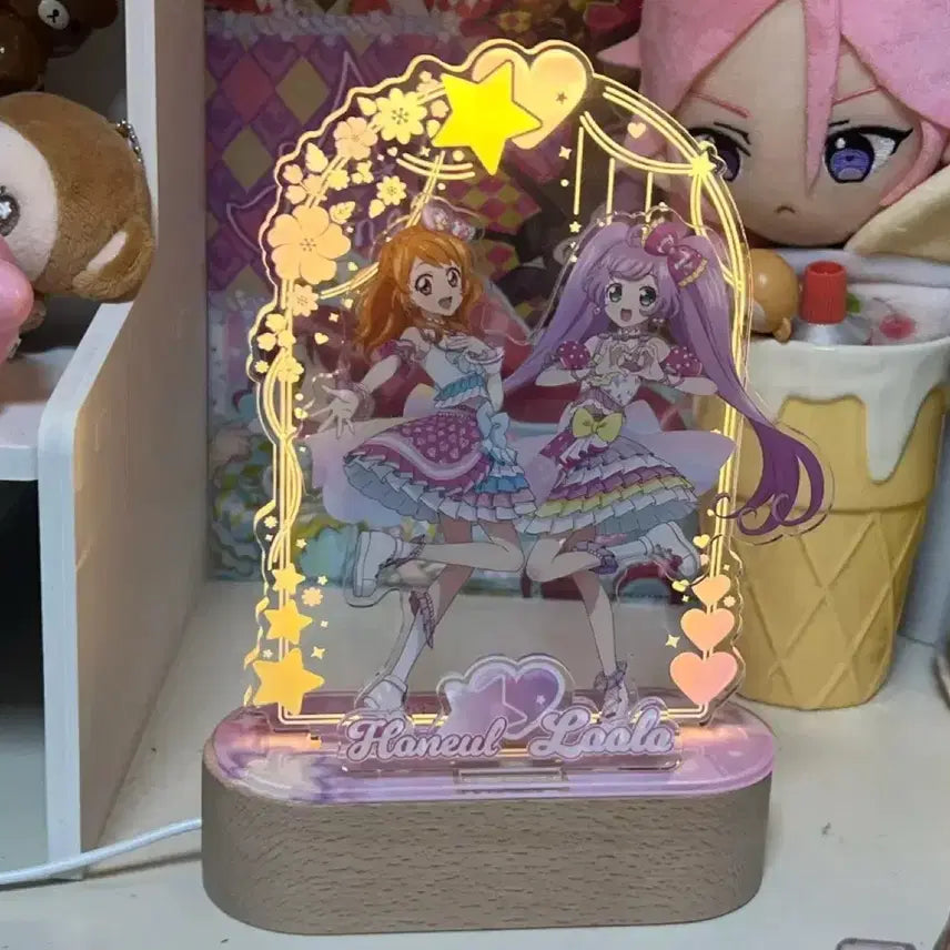 [BUNJANG] Aikatsu! Pripara Korean Limited Acrylic Stand - Akari Ozora & Laala Manaka / 아이카츠 프리파라 한국한정 아크릴 스탠드