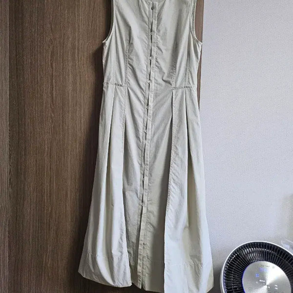 [BUNJANG] At Corner Button Long Dress (Beige) / 앳코너 버튼 롱원피스