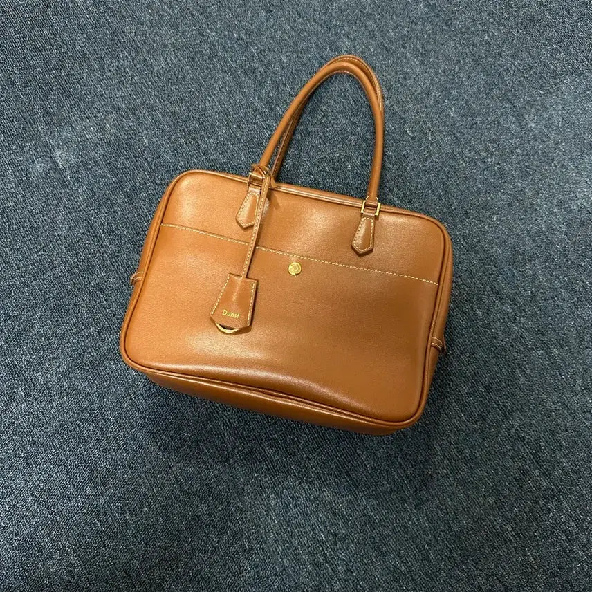 [BUNJANG] Dunst Classic Leather Tote Bag Tan / 던스트 클래식 레더 토트백 탄 색상