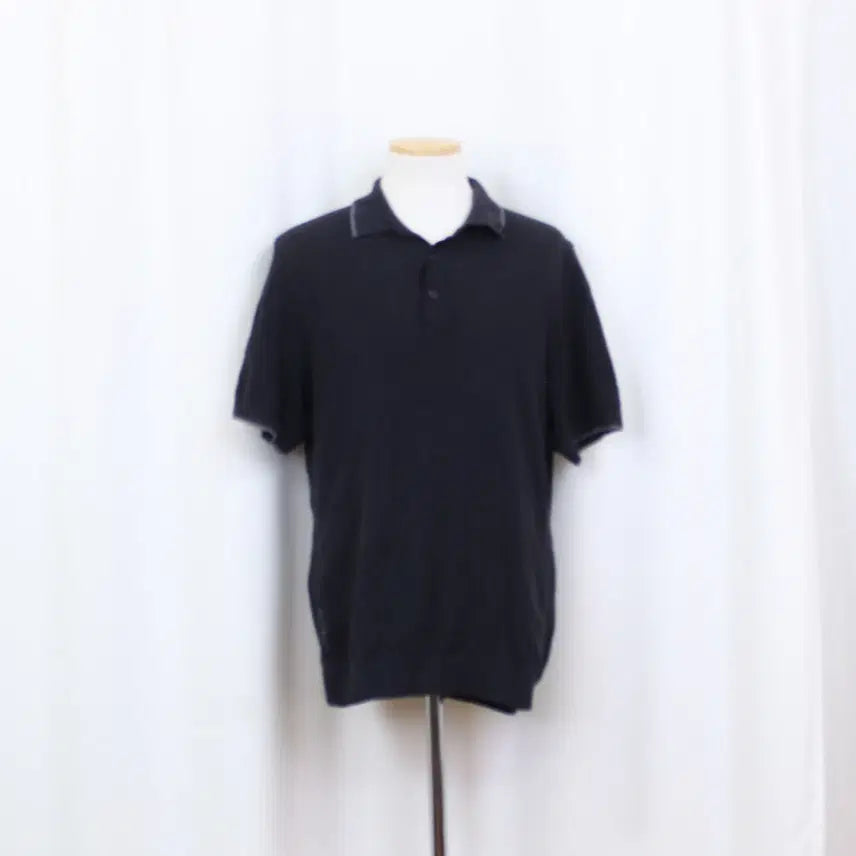 [BUNJANG] Jean Michel Basquiat Men's Short Sleeve Knit Polo (Size 100) / [정품] 장미쉘바스키아 남성 골프 반팔 카라 니트티 (100) 상상샵
