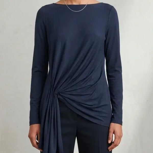 [BUNJANG] COS Navy Twisted Long Sleeve Top XS / COS 네이비 꼬임 롱슬리브 XS