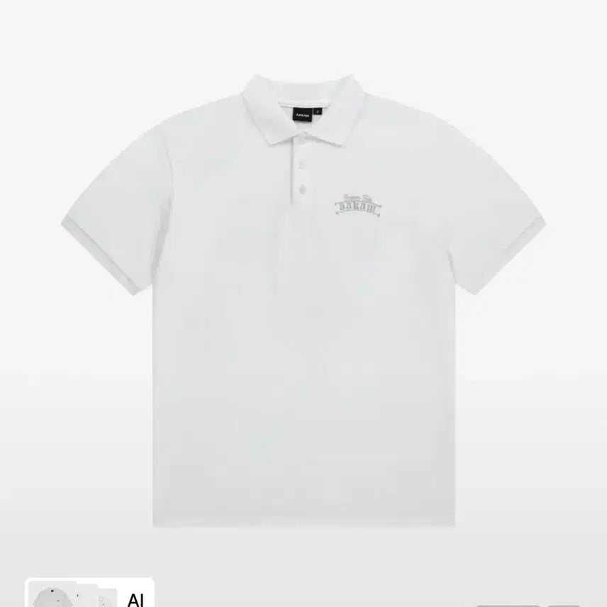 [BUNJANG] Akam Crack Printed PK T-Shirt White / 아캄 크랙 프린티드 pk 티셔츠 화이트 1
