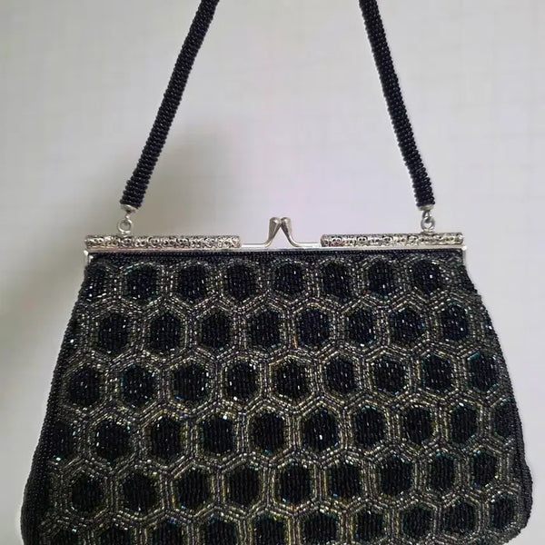 [BUNJANG] Handmade Vintage Beaded Bag / 빈티지 비즈핸드백 /가마구치 비즈가방 수제