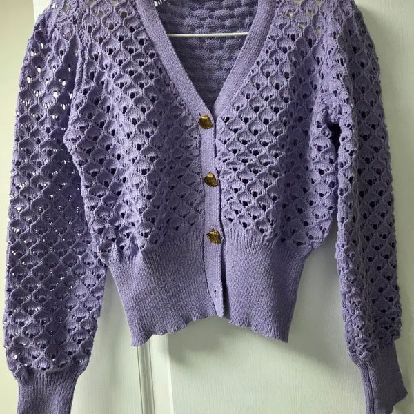 [BUNJANG] Cropped Knit Cardigan / 크롭 니트 가디건
