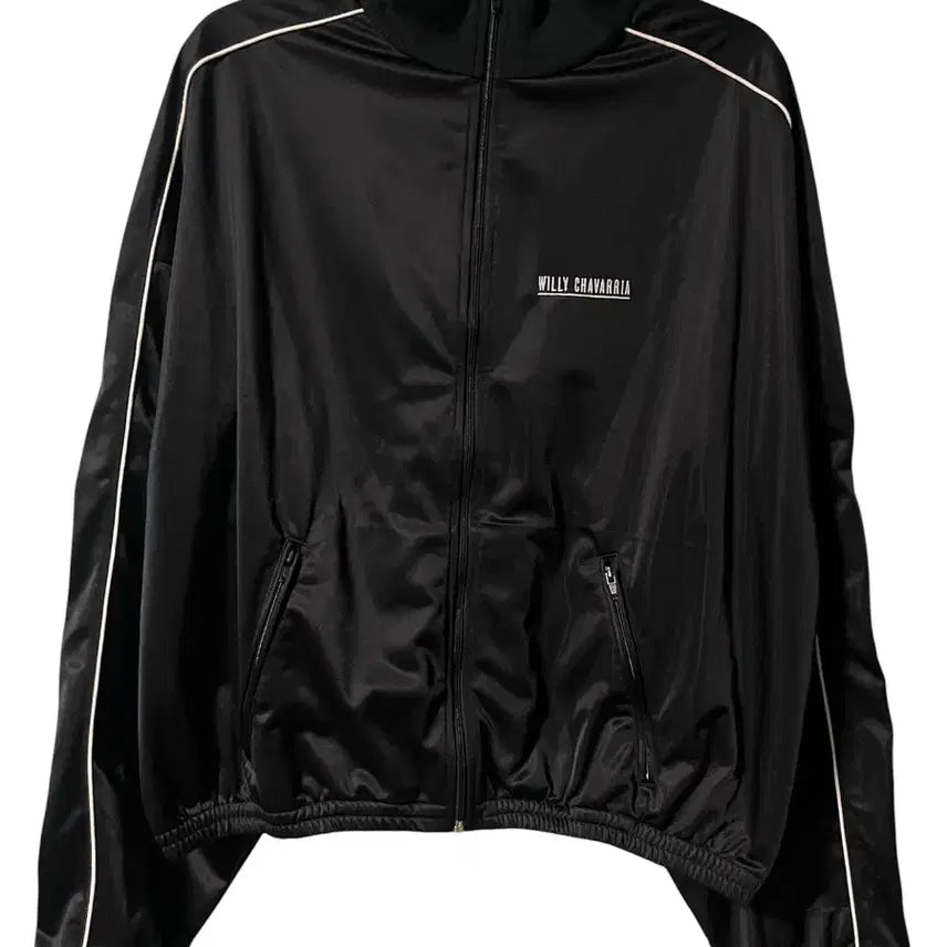 [BUNJANG] Willy Chavarria Warrior Track Bomber Jacket Black / [L] 윌리차바리아 워리어 트랙 봄버 자켓 블랙