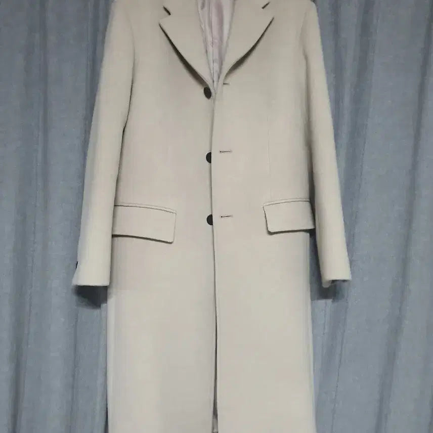 [BUNJANG] MNGU Classic Single Long Coat Ivory / MNGU 싱글롱코트 아이보리