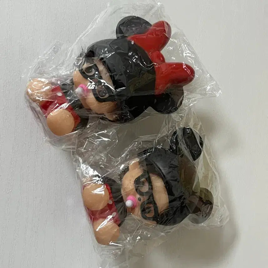 [BUNJANG] Mickey & Minnie Monchhichi Keychain Set / 미키 미니 몬치치 키링 세트