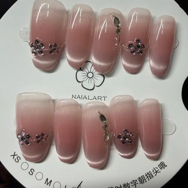 [BUNJANG] Custom Handmade Nail Tips Set (Size L) / 네일팁 판매 길이 2.5 사이즈 L
