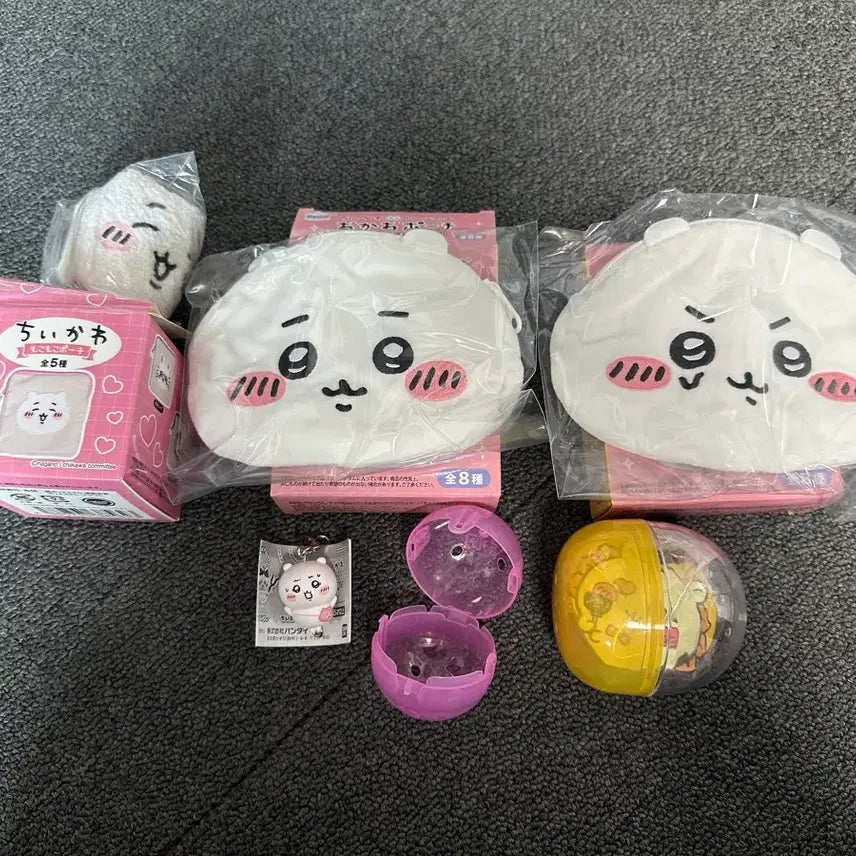 [BUNJANG] Chiikawa Face Pouch / 치이카와 가챠 먼작귀 얼굴 파우치 판매 / 교환