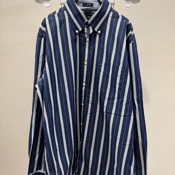 [BUNJANG] Tommy Hilfiger Striped Shirt - Size L / 타미힐피거 스트라이프 셔츠 L사이즈
