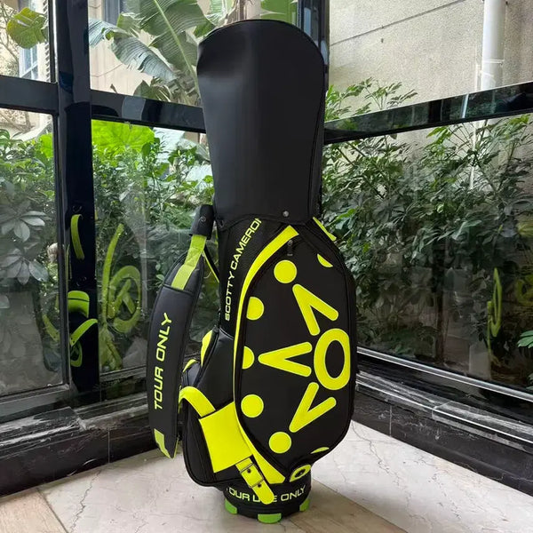 [BUNJANG] Waterproof Scrub Caddy Bag (Black/Green) / 골프백 방수 스크럽 캐디백(블랙그린)