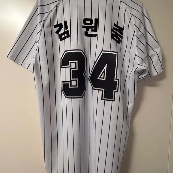 [BUNJANG] Kim Won-jung Signed Lotte Old Authentic Baseball Jersey Size 95 / 95/김원중)롯데 올드 어센틱 유니폼