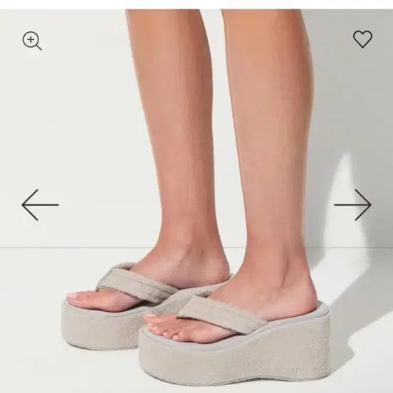 [BUNJANG] SKIMS Terry Platform Slides / [새상품]SKIMS 테리 플랫폼 쪼리 230