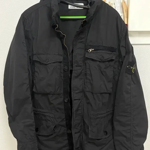 [BUNJANG] Stone Island David Light TC Field Jacket Black / 스톤 아일랜드 다비드 라이트 TC 필드 자켓 95