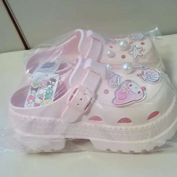 [BUNJANG] Sanrio My Melody Summer Crocs Sandals / 귀엽고 예쁜 산리오 마이멜로디 여름 크록 샌들 신발