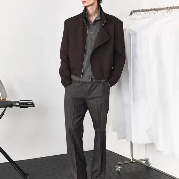 [BUNJANG] Waviness Layered Belted Pants 2 / 웨이비니스 레이어드 벨티드 팬츠 2