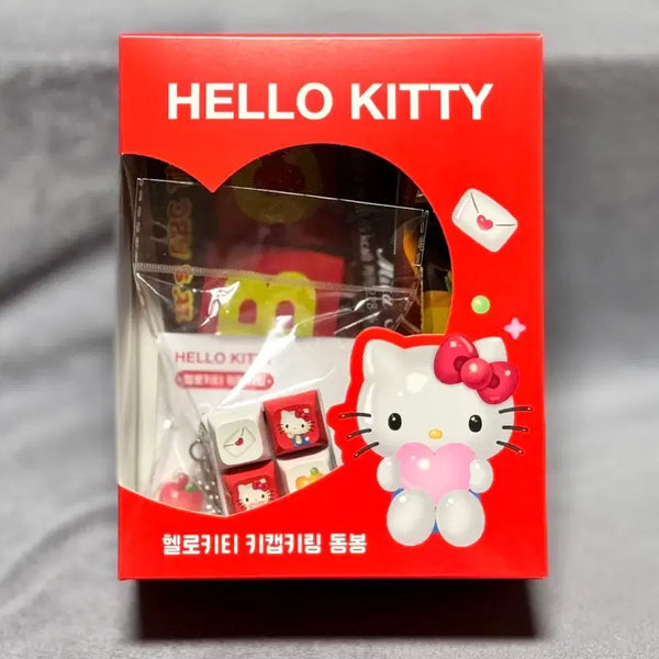[BUNJANG] Hello Kitty Keycap Keyring Set / [새상품] 헬로키티 키캡 키링 세트 미개봉