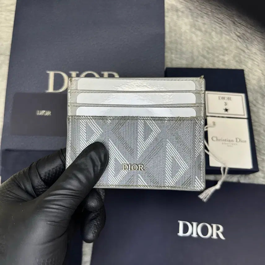 [BUNJANG] Dior CD Diamond Canvas Card Holder Navy / [A급/풀구성] 디올 CD 다이아몬드 카드지갑