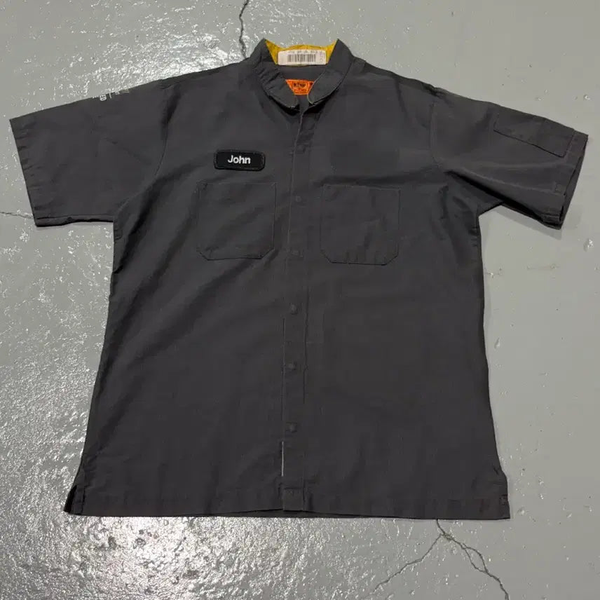 [BUNJANG] Vintage Redkap Chevrolet Short Sleeve Shirt / 빈티지 레드캡(Redkap) 쉐보레 반팔 셔츠