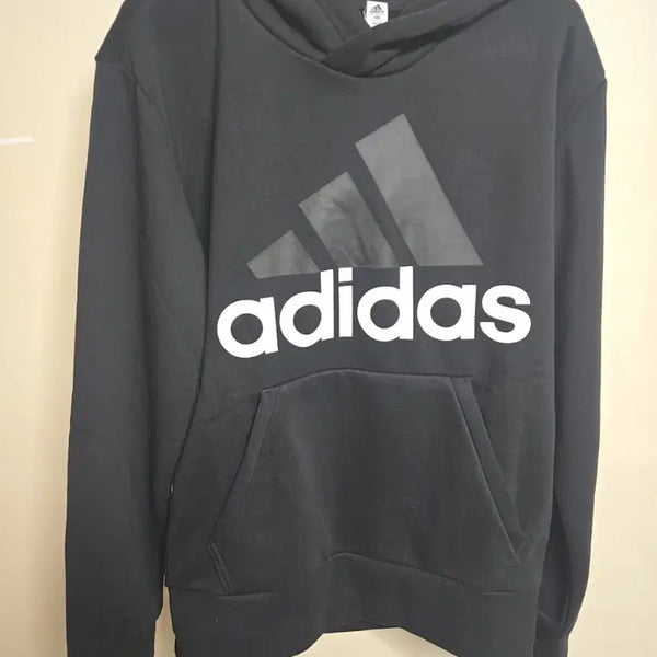 [BUNJANG] Adidas Women's Black Hoodie Sweatshirt / 아디다스] 후드티 후드티셔츠 블랙티 검정티 여성티 여자티 맨투맨 데이트