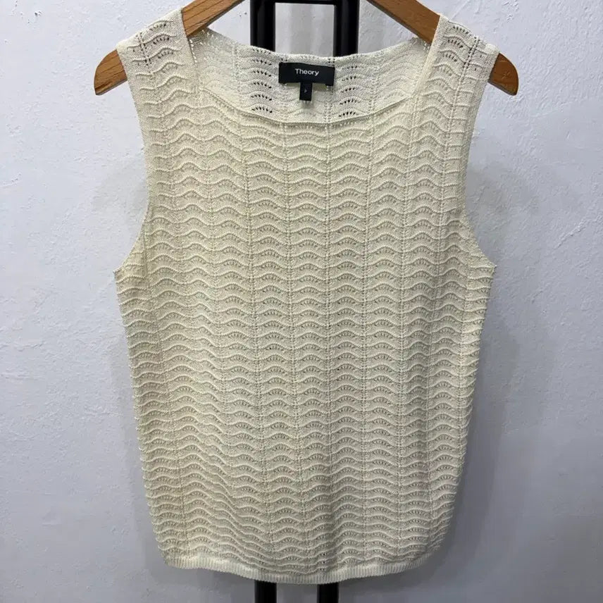 [BUNJANG] Theory Cream Knit Top Size P / 정품) Theory 띠어리 크림색 니트 탑 P