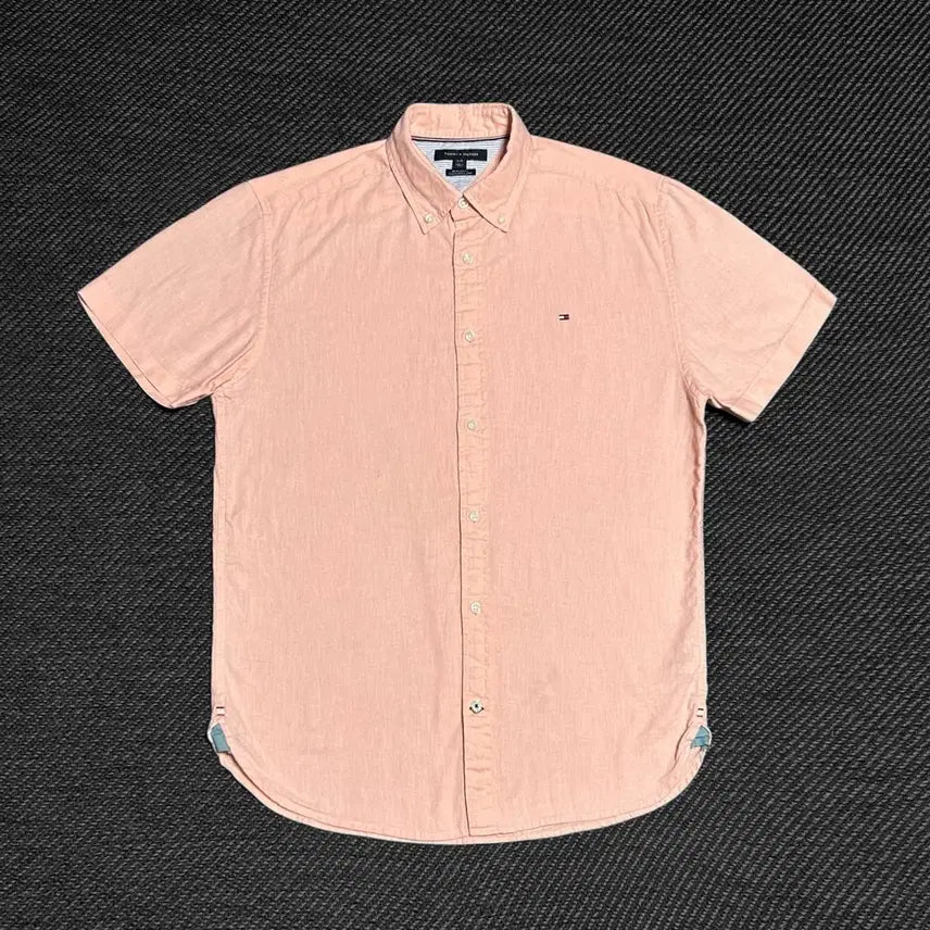 [BUNJANG] Tommy Hilfiger Linen Short Sleeve Shirt / [L] Tommy 타미힐피거 린넨 반팔 셔츠