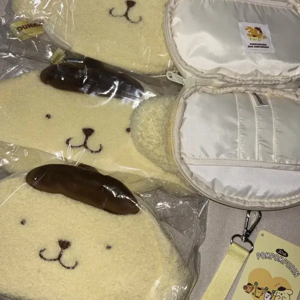 [BUNJANG] Dunkin' Sanrio Pompompurin 30th Anniversary Keyring Pouch Travel Wallet / 던킨 산리오 콜라보 폼폼푸린 30주년 키링 파우치 트래블월렛