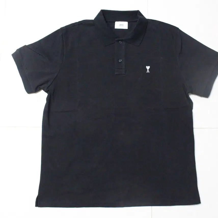[BUNJANG] Ami Black Collar T-shirt 2XL / Ami 아미 카라티 블랙 2XL사이즈