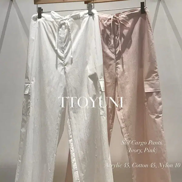 [BUNJANG] Vegetable Slit Cargo Pants / 베지터블 슬릿 카고 팬츠