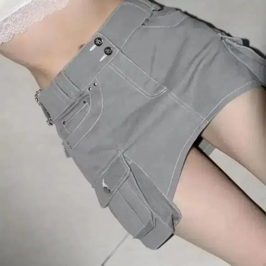 [BUNJANG] Dry Rose Vintage Cargo Skirt (M) / 드라이로즈 빈티지 카고 스커트 m