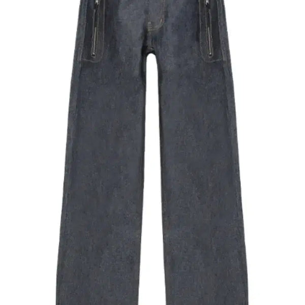 [BUNJANG] MJD Low Rise Dual Zip Denim Indigo L / mjd 로우 라이즈 듀얼 집 데님 인디고 L
