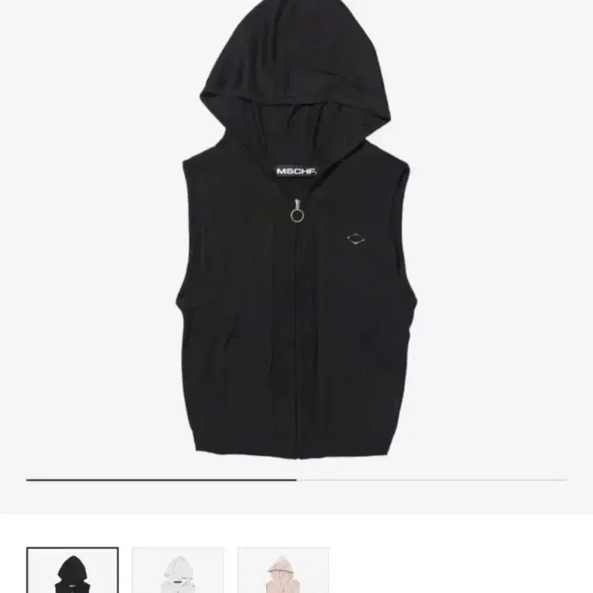 [BUNJANG] MSCHF Rhombus Hooded Knit Vest / 미스치프 롬버스 후디드 니트 베스트