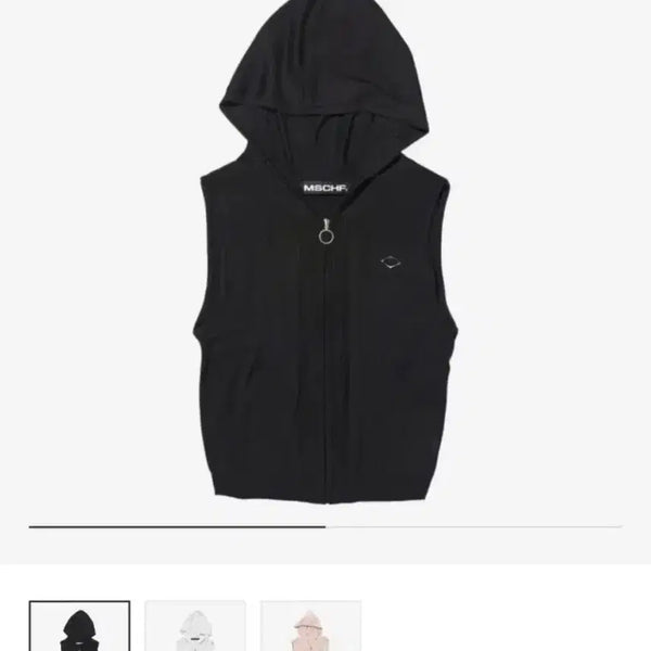[BUNJANG] MSCHF Rhombus Hooded Knit Vest / 미스치프 롬버스 후디드 니트 베스트