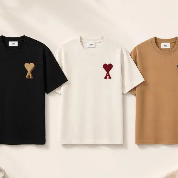 [BUNJANG] AMI Big Heart Logo Short Sleeve T-Shirt UTS352 / (당일 발송) 아미 빅하트 반팔티 UTS352 3컬러 S~XL