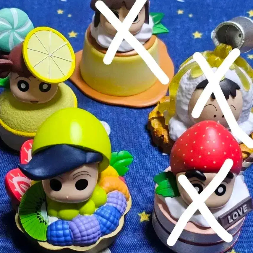 [BUNJANG] Crayon Shin-chan Dessert Figure Set (2 Types: To-su and Yuni) / [세일중] 짱구 랜덤 가챠 디저트 피규어 2종 일괄 세트 철수 유리