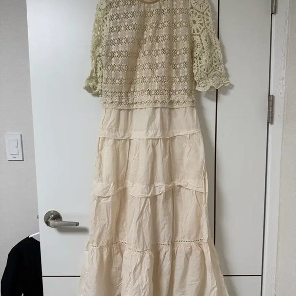 [BUNJANG] Lace Long Dress / 레이스 롱 원피스