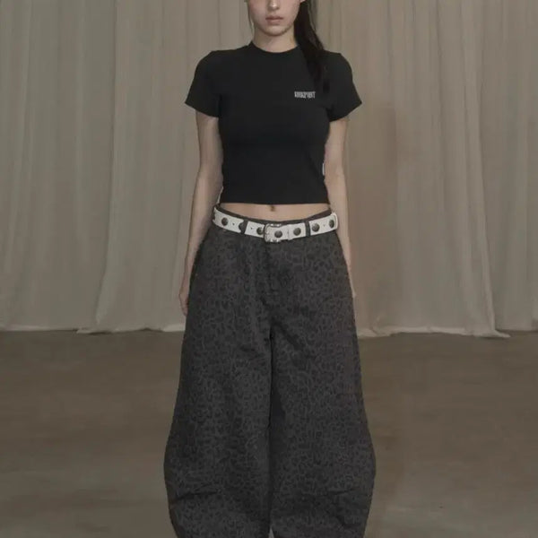 [BUNJANG] Cotton Balloon Pants Leopard Khaki Point / 카키포인트 코튼 벌룬 팬츠 Cotton Balloon Pants 레오파드