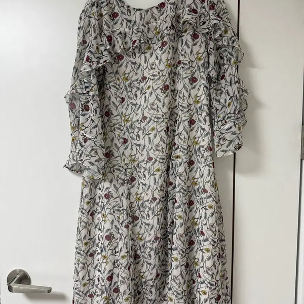 [BUNJANG] SARA J Flower Chiffon Long Dress / 사라제이) 플라워 쉬폰 롱 원피스
