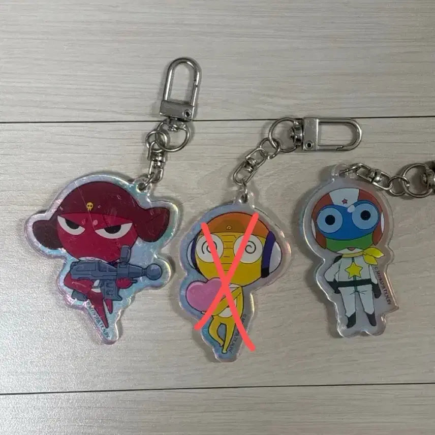 [BUNJANG] Keroro Jelly Keychain Set (Keroro, Giroro, Kururu) / 케로로 젤리 키링 기로로 쿠루루 케로로