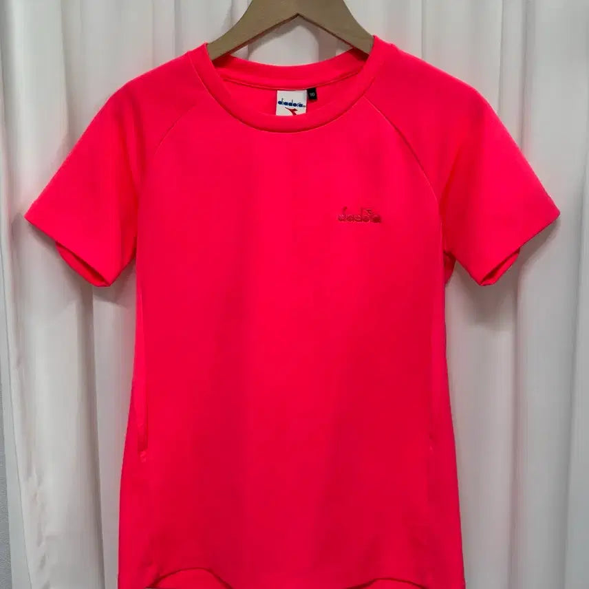 [BUNJANG] Diadora Pink Short Sleeve T-Shirt / 디아도라 핑크 반팔 티셔츠