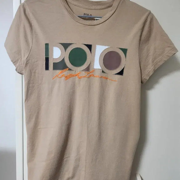 [BUNJANG] Polo Ralph Lauren Beige Short-Sleeve T-Shirt Size S / 폴로 랄프로렌 베이지 반팔티 s
