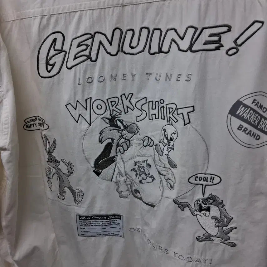 [BUNJANG] Warner Bros. Looney Tunes Workshirt / 루니툰 워크셔츠 남방 Warner Bros 정품