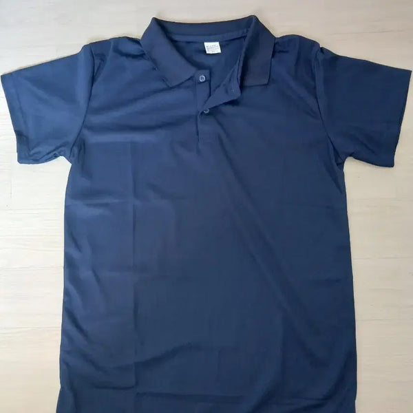 [BUNJANG] Navy Plain Short Sleeve Polo T-Shirt / *새상품* 네이비 무지 반팔 카라티 폴로티