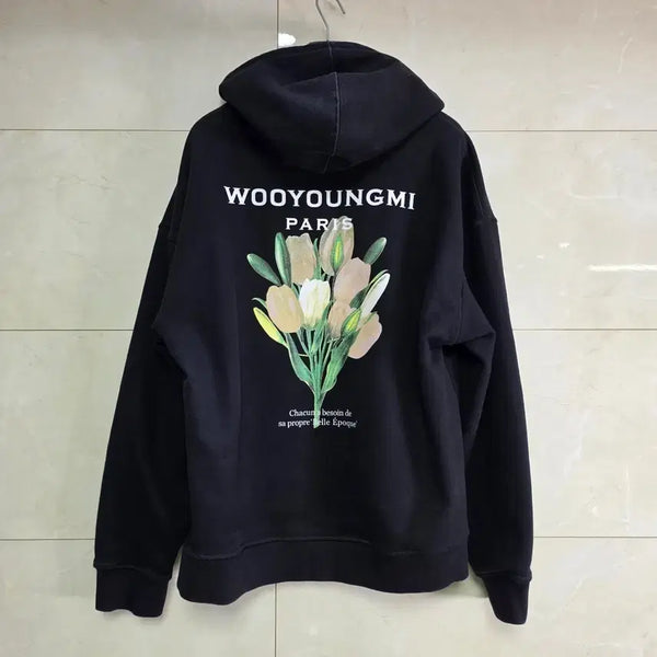 [BUNJANG] Wooyoungmi Flower Back Logo Hoodie / {클로젯}[48]우영미 플라워 백로고 후드티