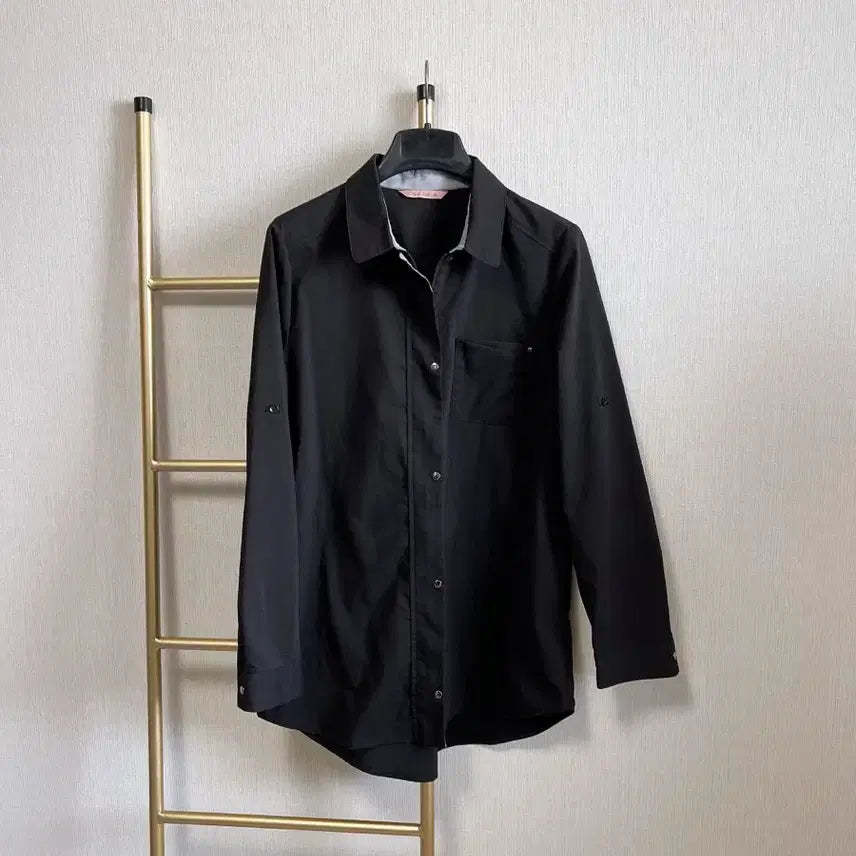[BUNJANG] Olivier Holdings Black Zip-Up Collar Shirt / 올리비에홀딩스 블랙 집업 카라셔츠