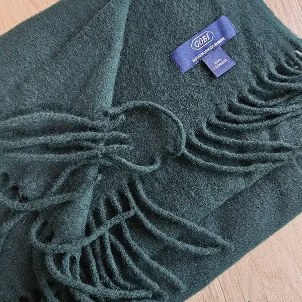 [BUNJANG] GOBI Mongolia Cashmere Scarf Green / GOBI 몽골 캐시미어 머플러 그린