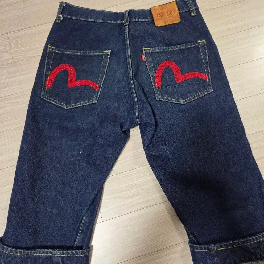 [BUNJANG] EVISU Denim Roll-Up Jeans / EVISU 에비수 데님 롤업 청바지